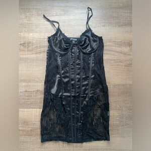 Pretty Little Thing Sexy Black Lace Dress